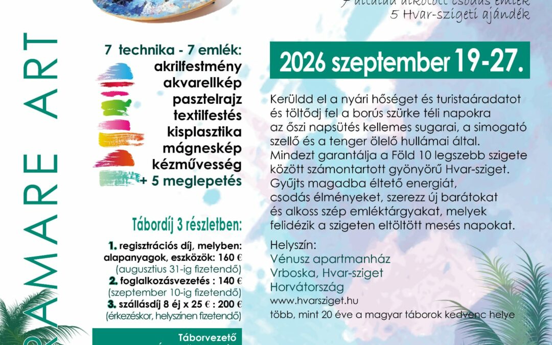 Terra Mare Kreatív Élménytábor – Szeptember 19-27